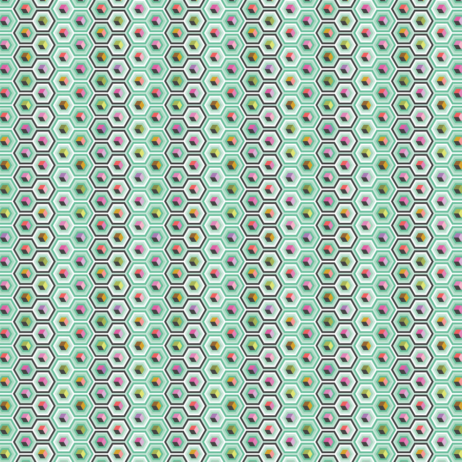 Tula Prince Charming Hex Box - SWEETMINT 1/4 yard