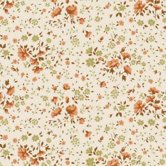 Tilda 108 Wideback- Ellie Ginger/Olive - 1/2 yard