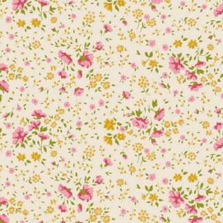 Tilda 108 Wideback- Ellie Pink/Yellow - 1/2 yard