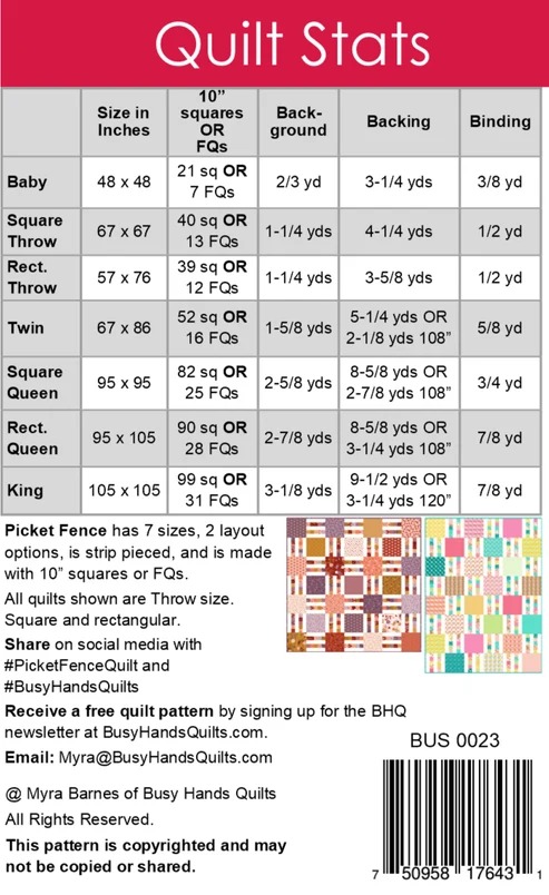 Picket Fence - Paper Quilt Pattern - Image 2